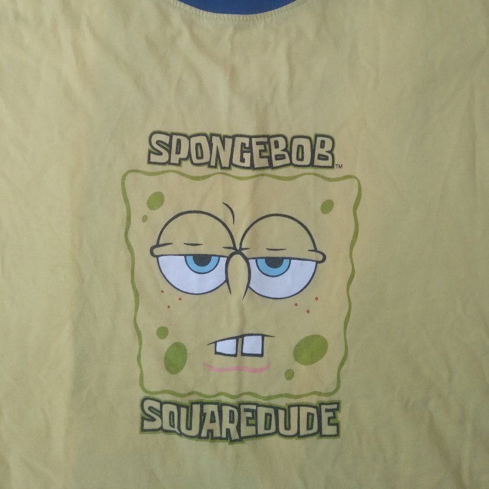 Vintage Nickeloden Spongebob Squaredude Ringer T-Shirt